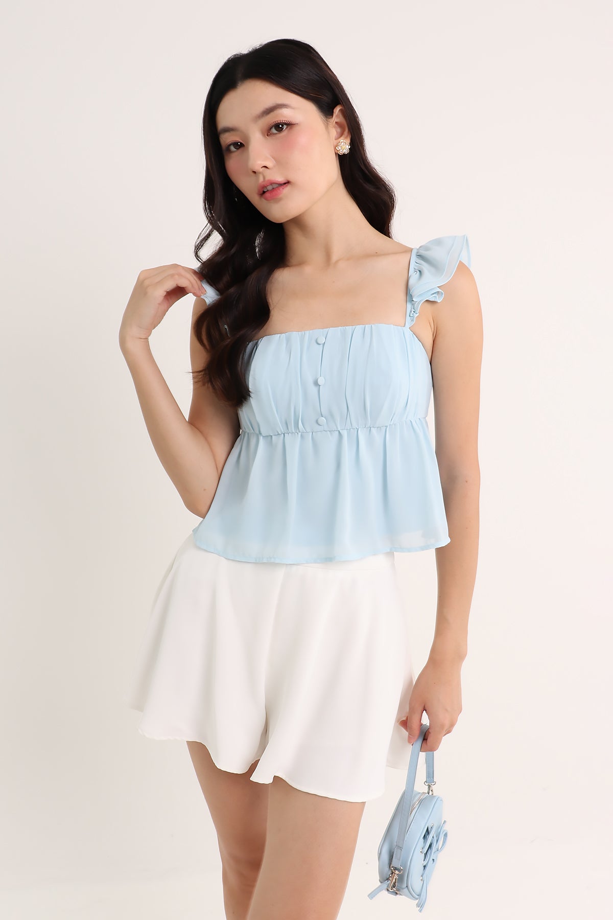 BELLA PADDED BBDOLL TOP IN BLUE | NEONMELLO