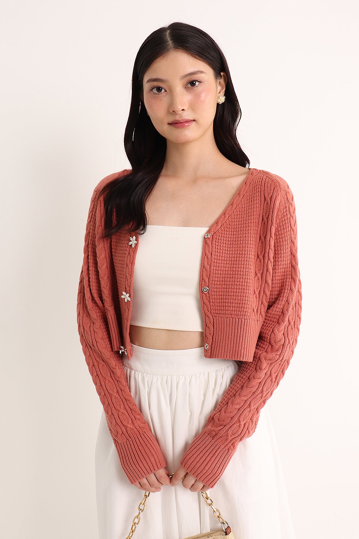DANIELLE WEAVED CARDIGAN IN AUTUMN | NEONMELLO