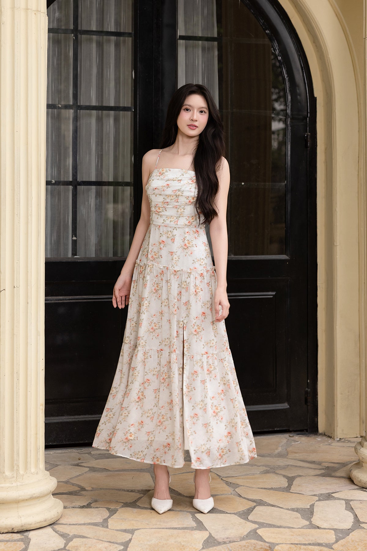 floral maxi dress singapore Paper Heart - Short Sleeve Lucia Maxi Dress