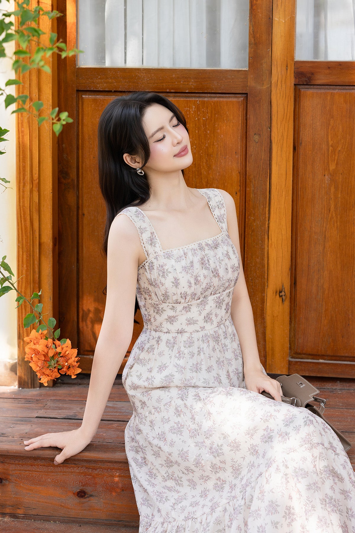 VELORA FLORAL MAXI DRESS IN PINK