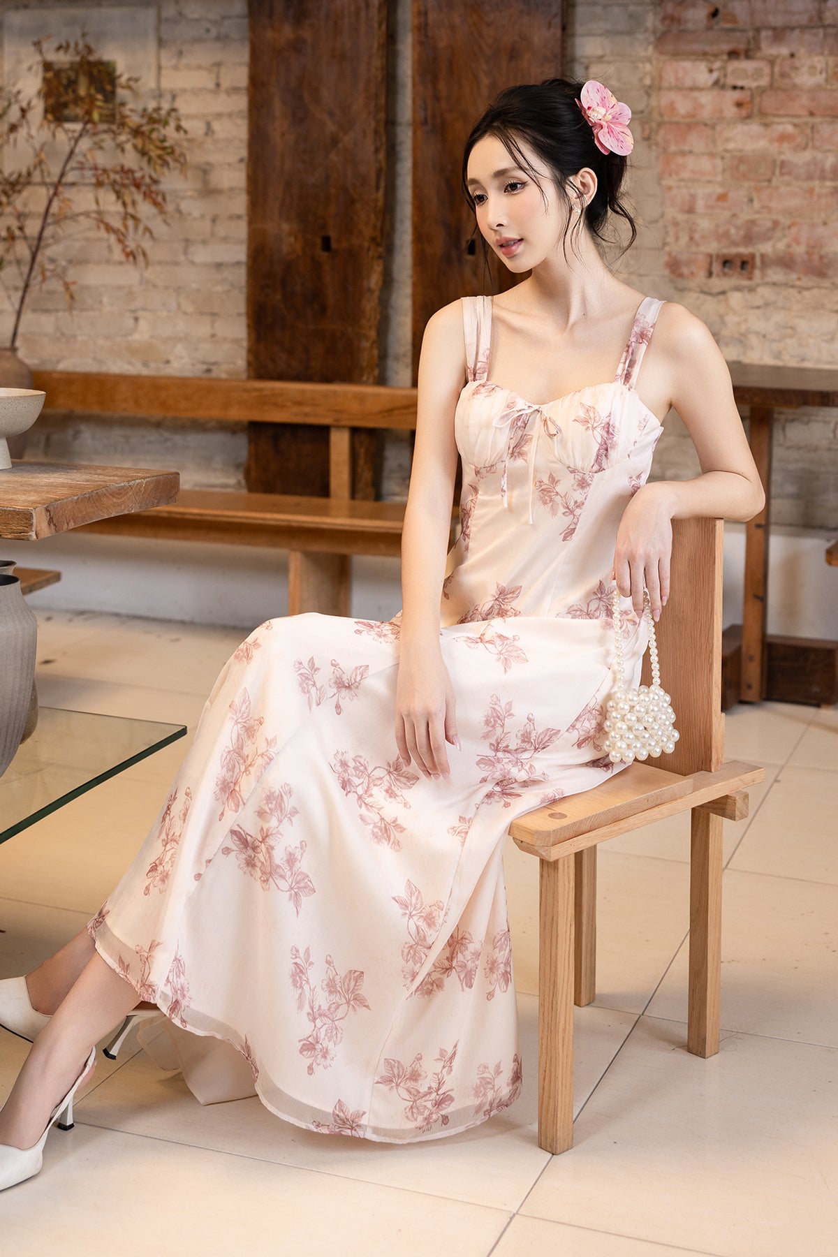 PETAL POISE FLORAL MAXI IN PINK | NEONMELLO