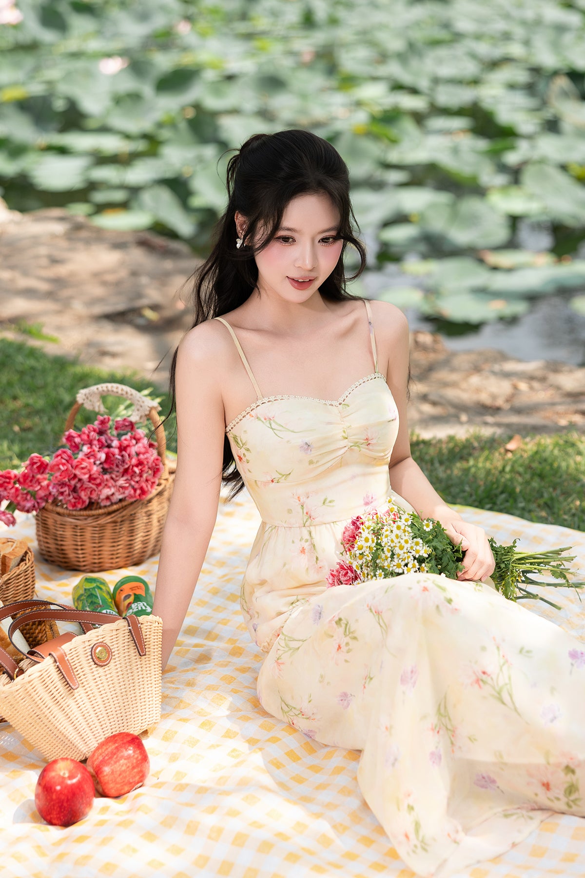 JULIANA FLORAL MAXI IN MARIGOLD | NEONMELLO