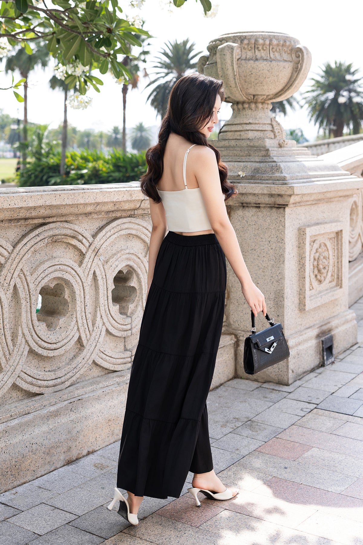 RESTOCKED**AMOR MAXI SKIRT IN BLACK | NEONMELLO