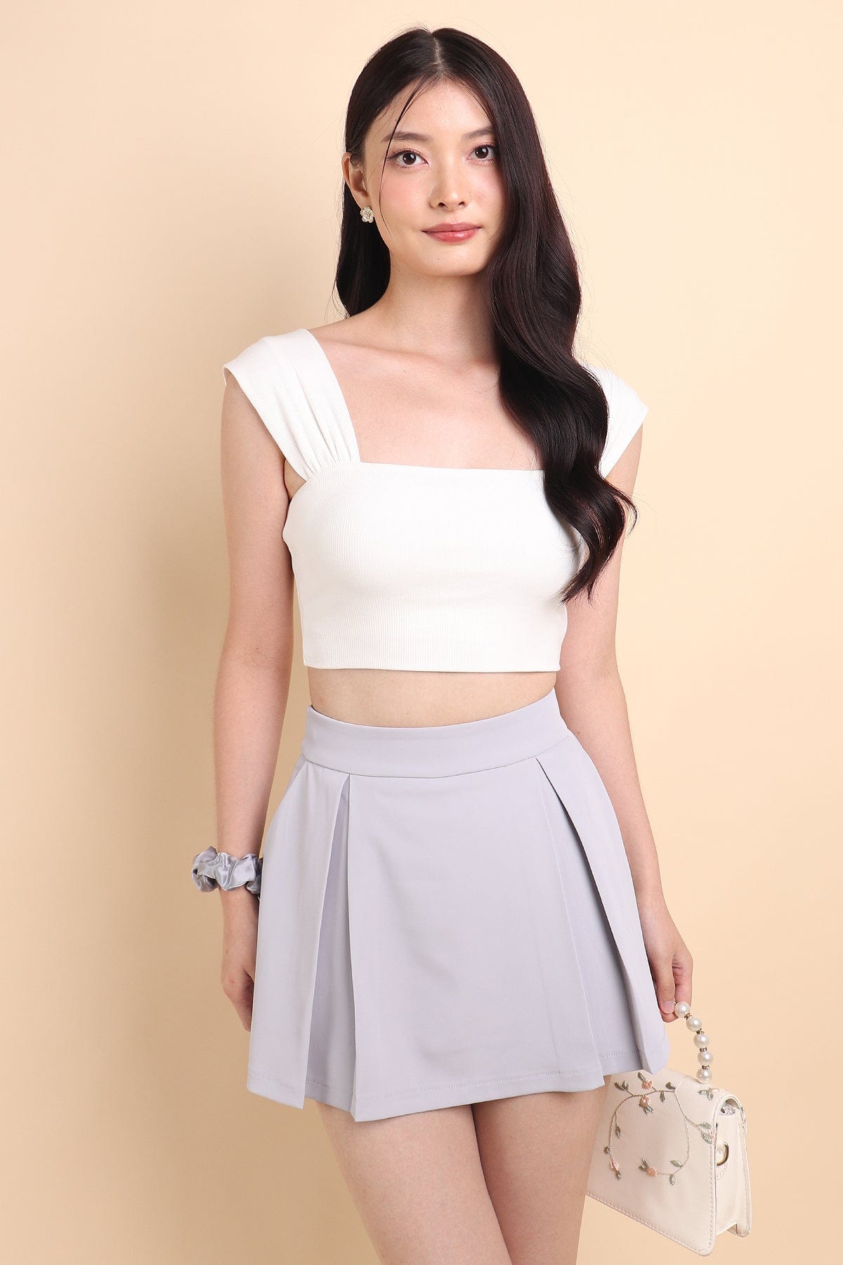 BREEN PLEATED SKORTS IN PERI | NEONMELLO