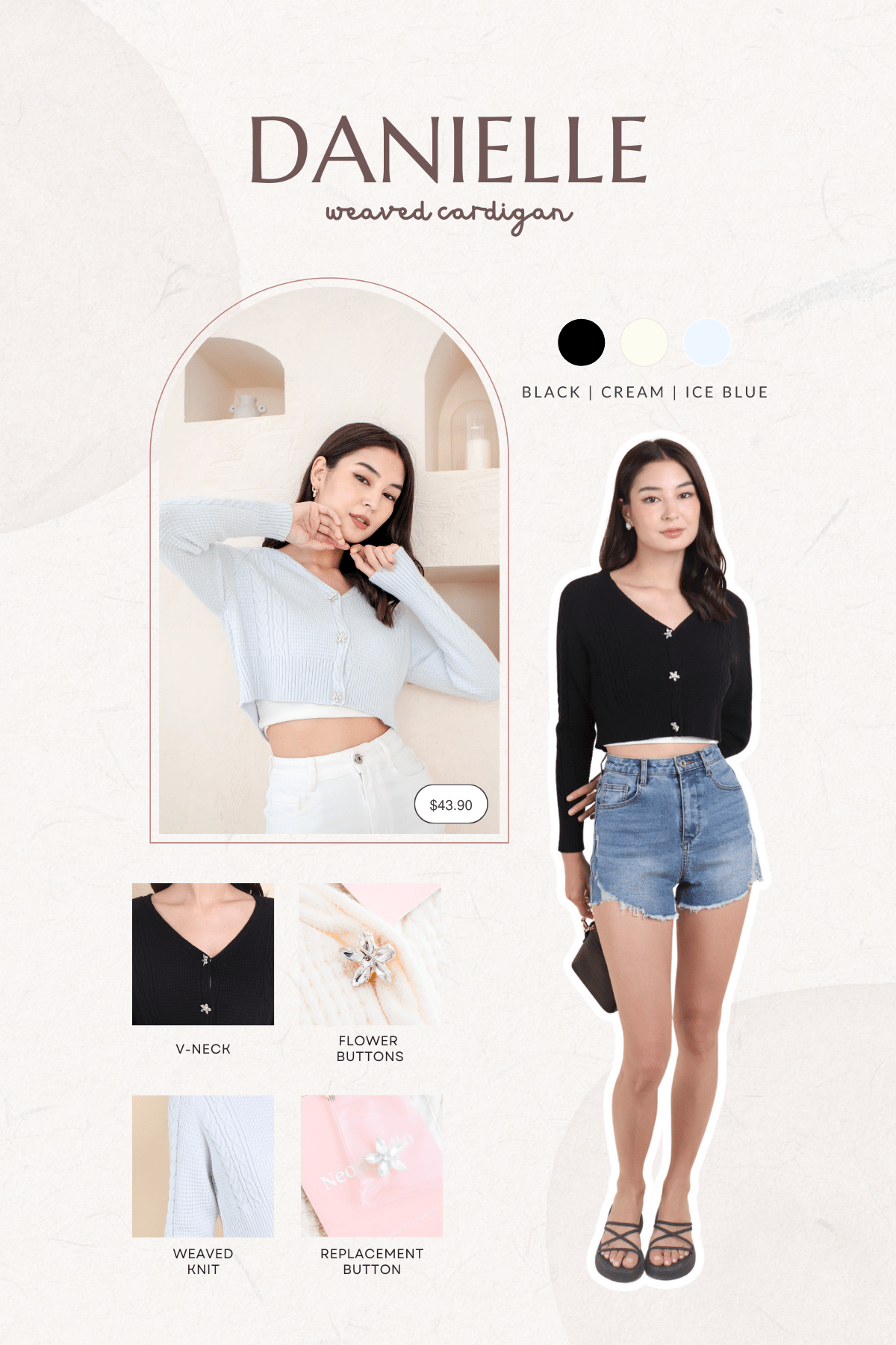 '+ Danielle Cardigan- Blue