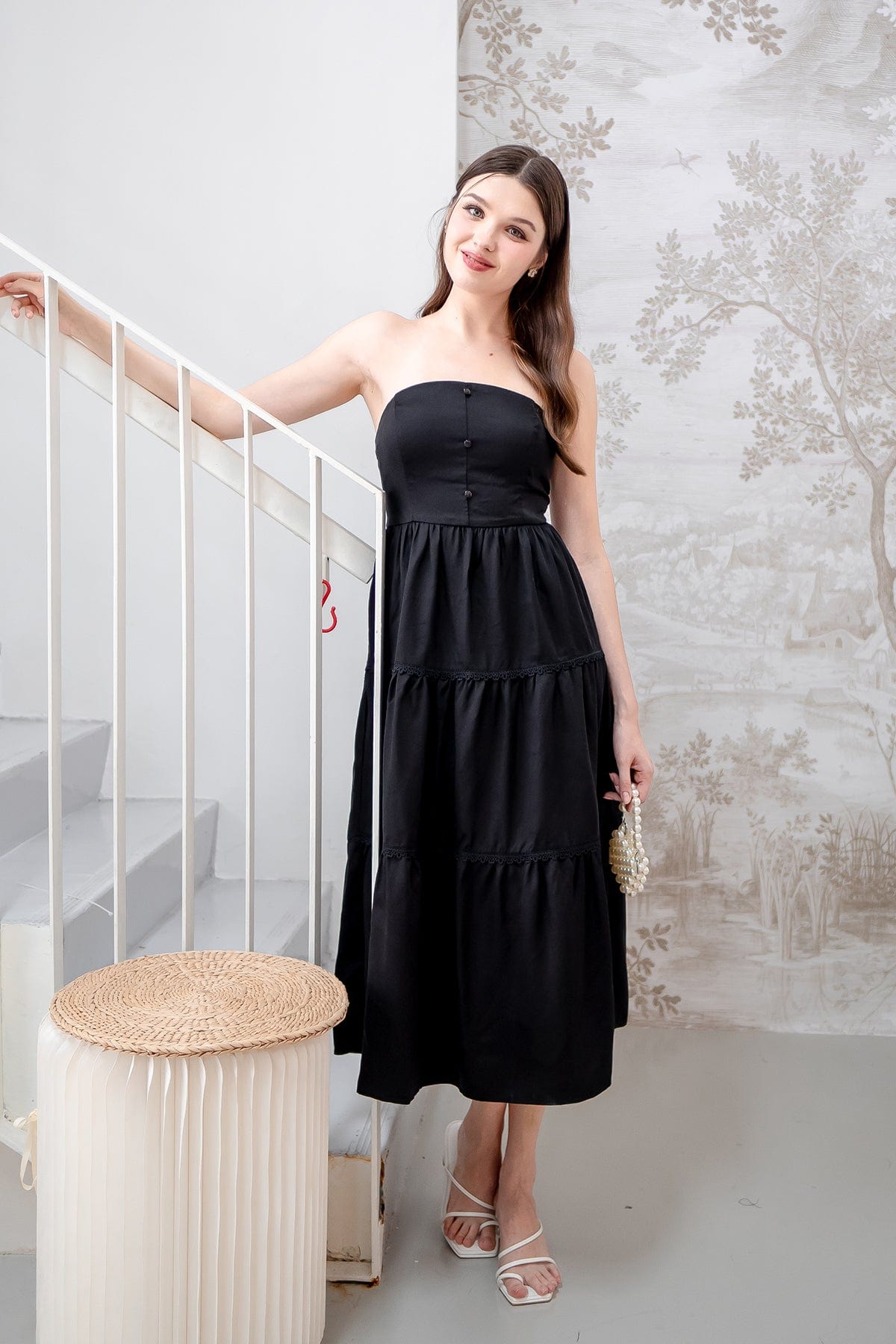 HORIZON PADDED TUBE DRESS BLACK | NEONMELLO