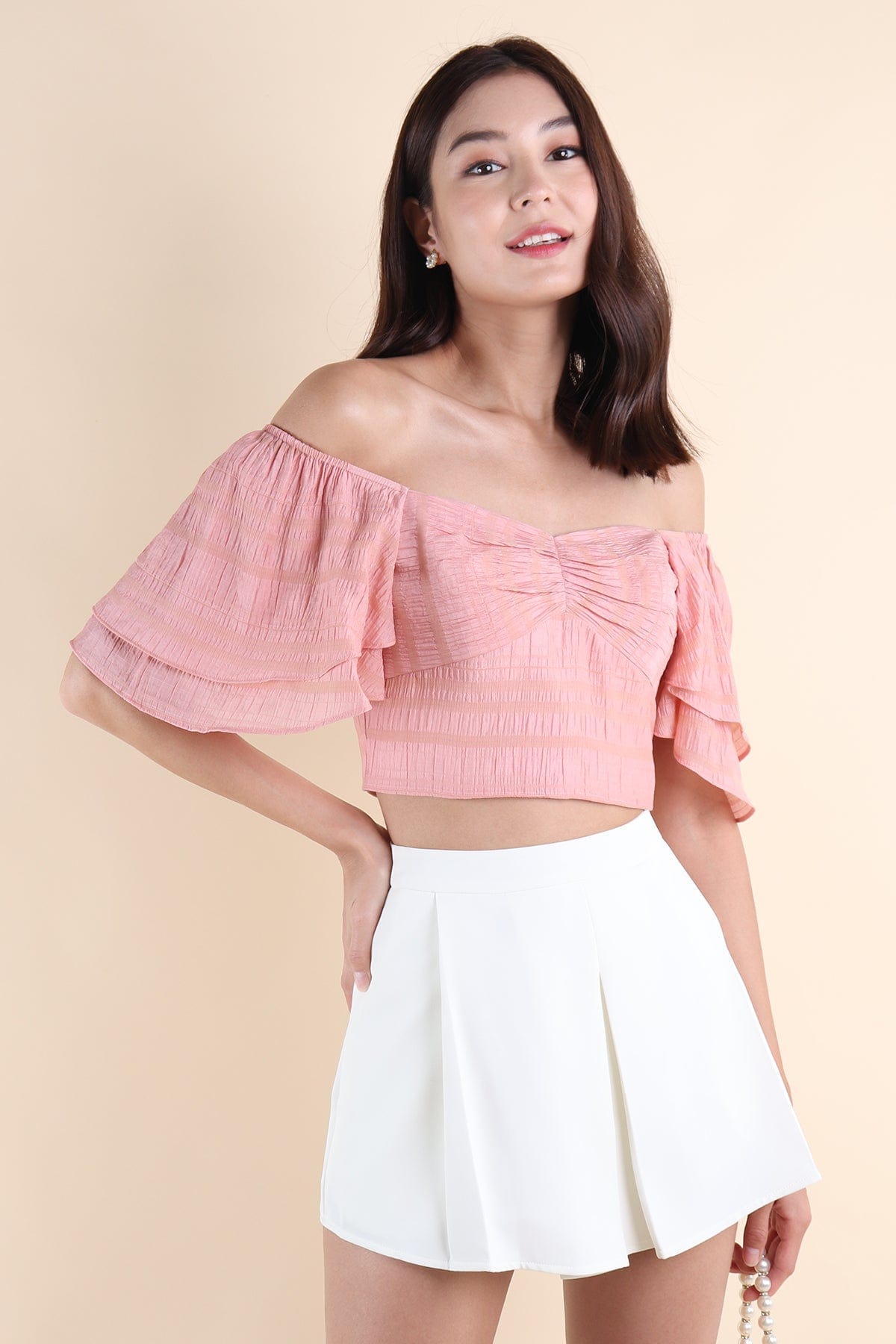 LUMI FLUTTERS TOP IN PINK | NEONMELLO