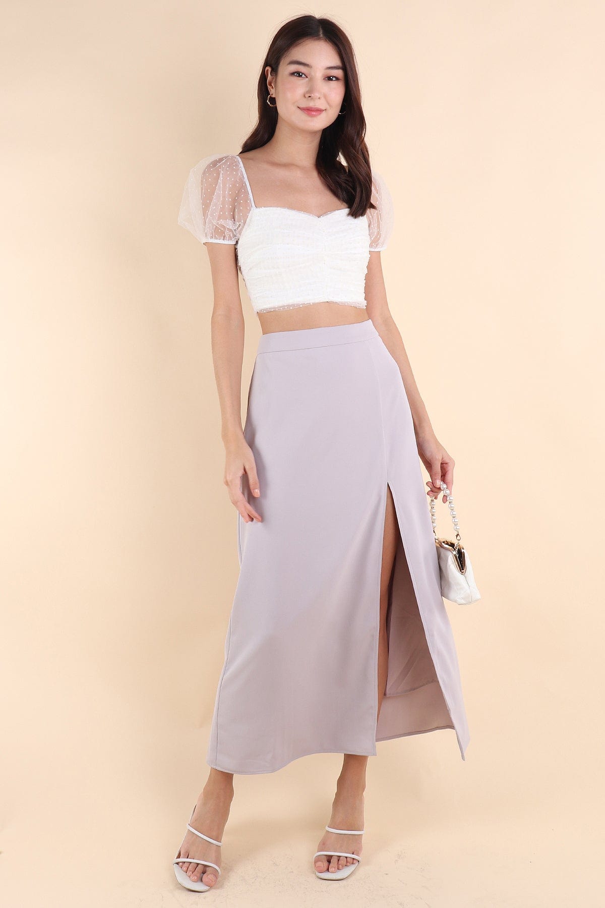 MINNIE SLIT MAXI SKIRT IN PERIWINKLE | NEONMELLO