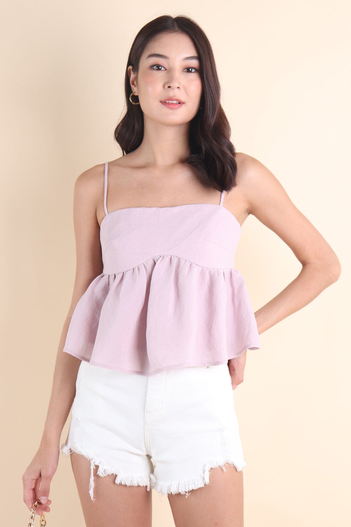 NICCO BABYDOLL TOP IN DUSK PINK | NEONMELLO
