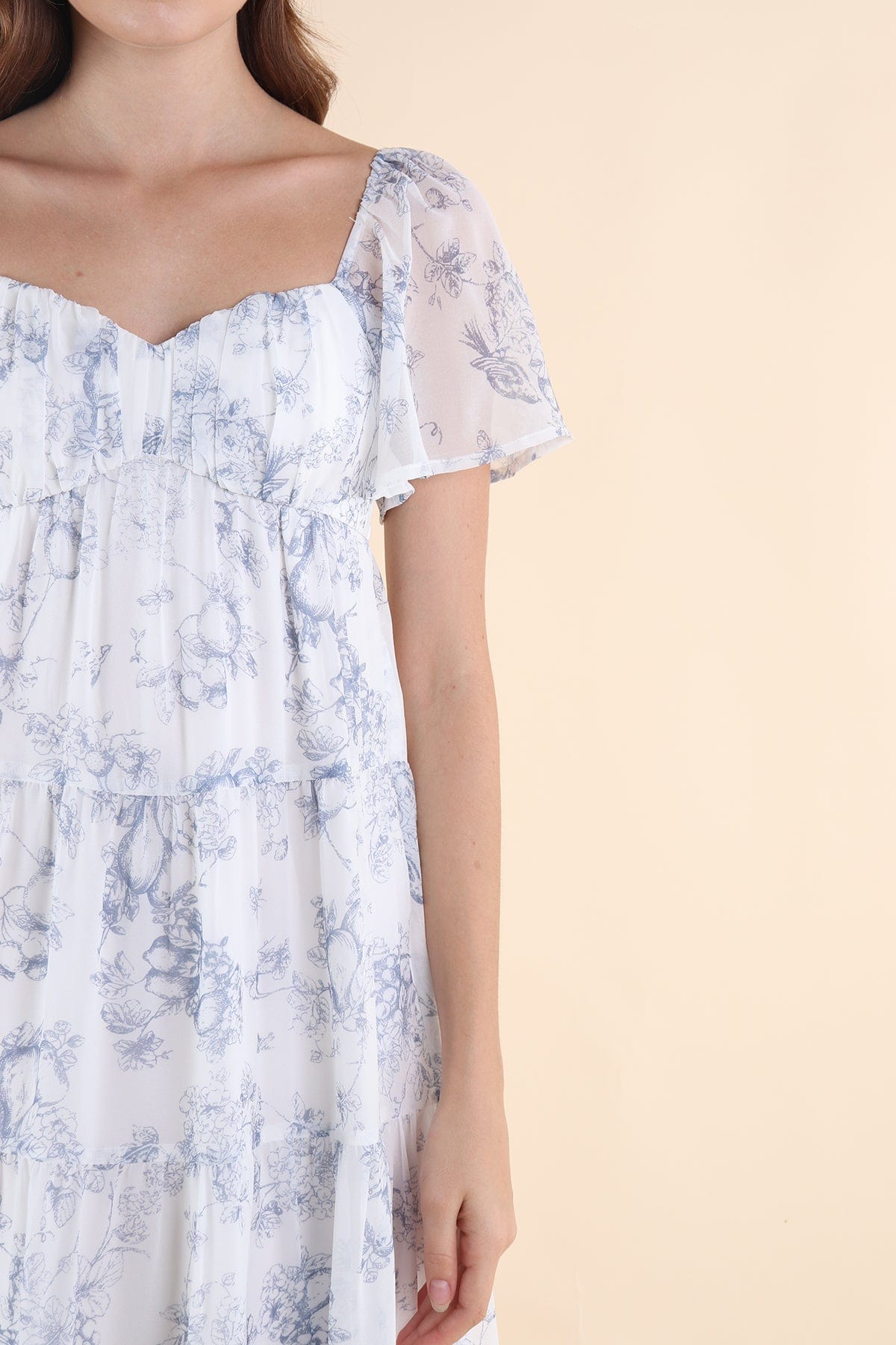 PARADISE FLORAL MIDAXI DRESS IN BLUE | NEONMELLO