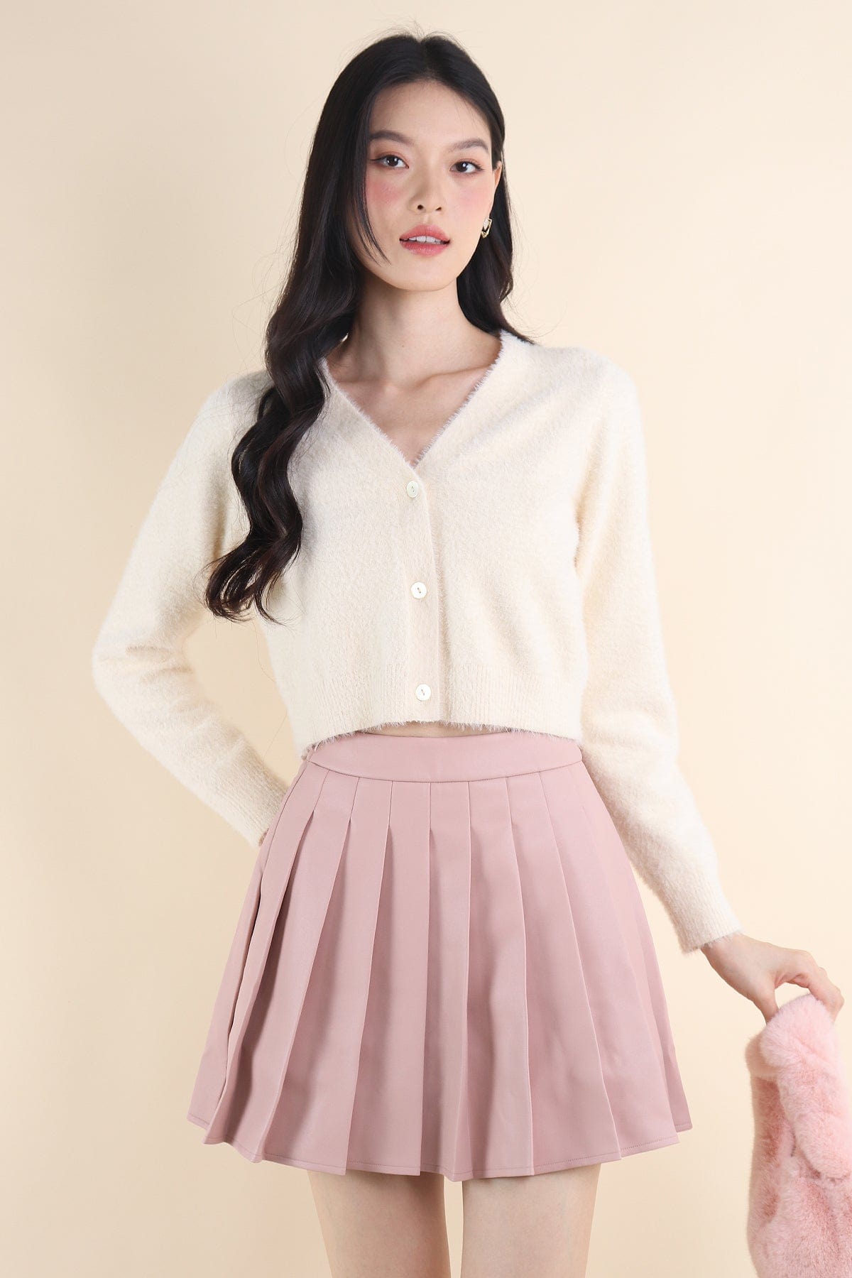 *Restocked* Skylar Pleated Belted Skorts In Brown