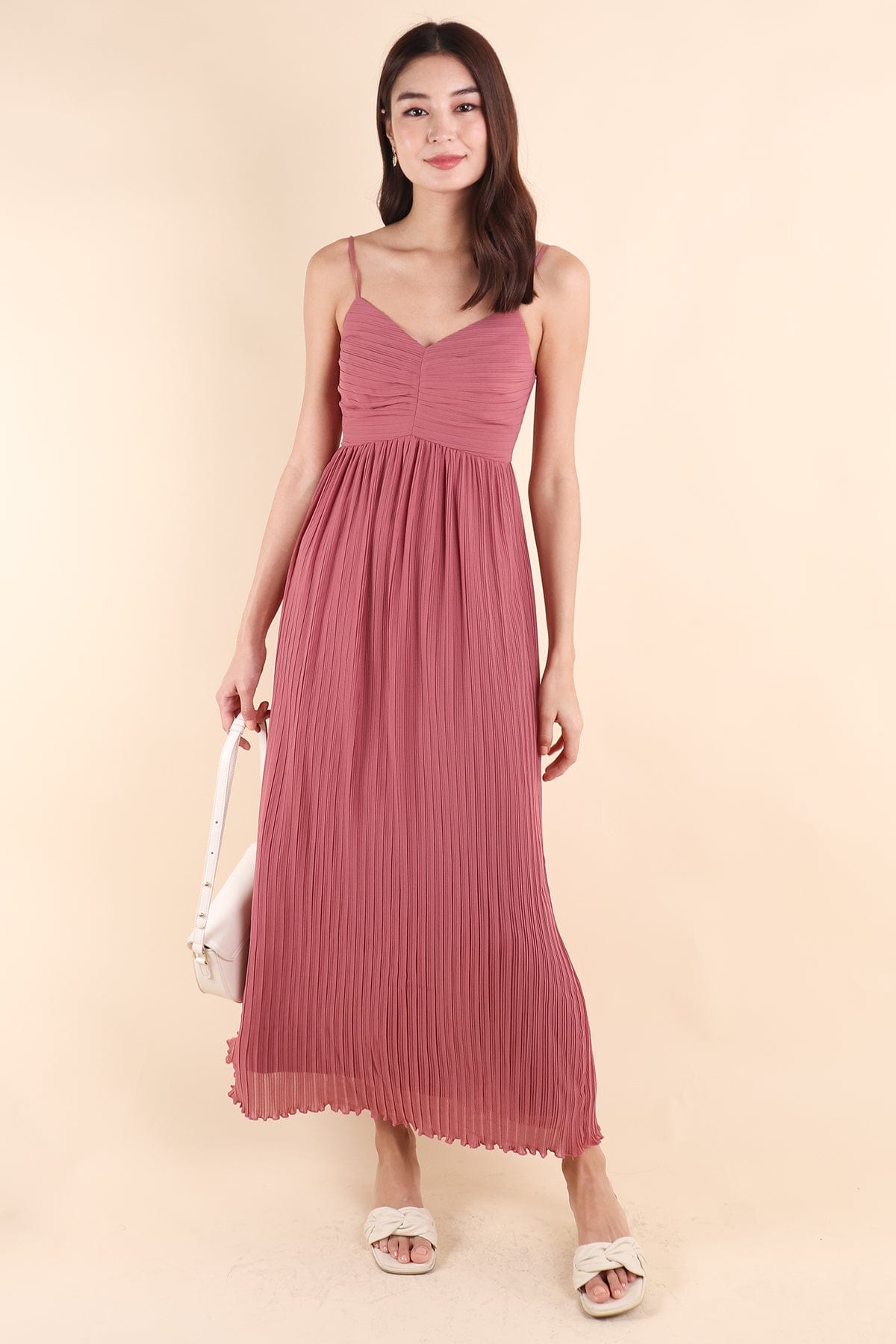 coral pleated maxi dress Seeking Champagne Pleated Maxi Dress In Coral