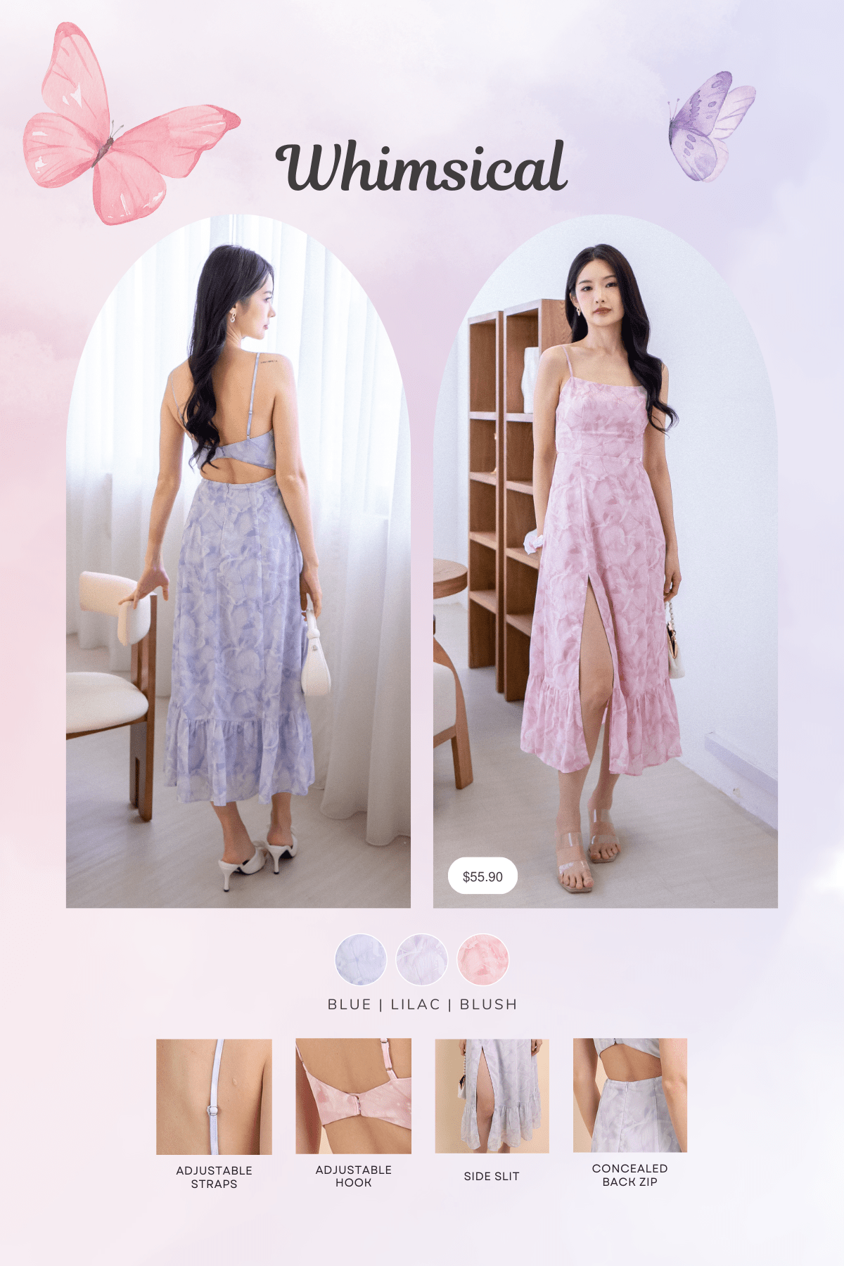 Thelma Open Back Satin Maxi Dress Blush