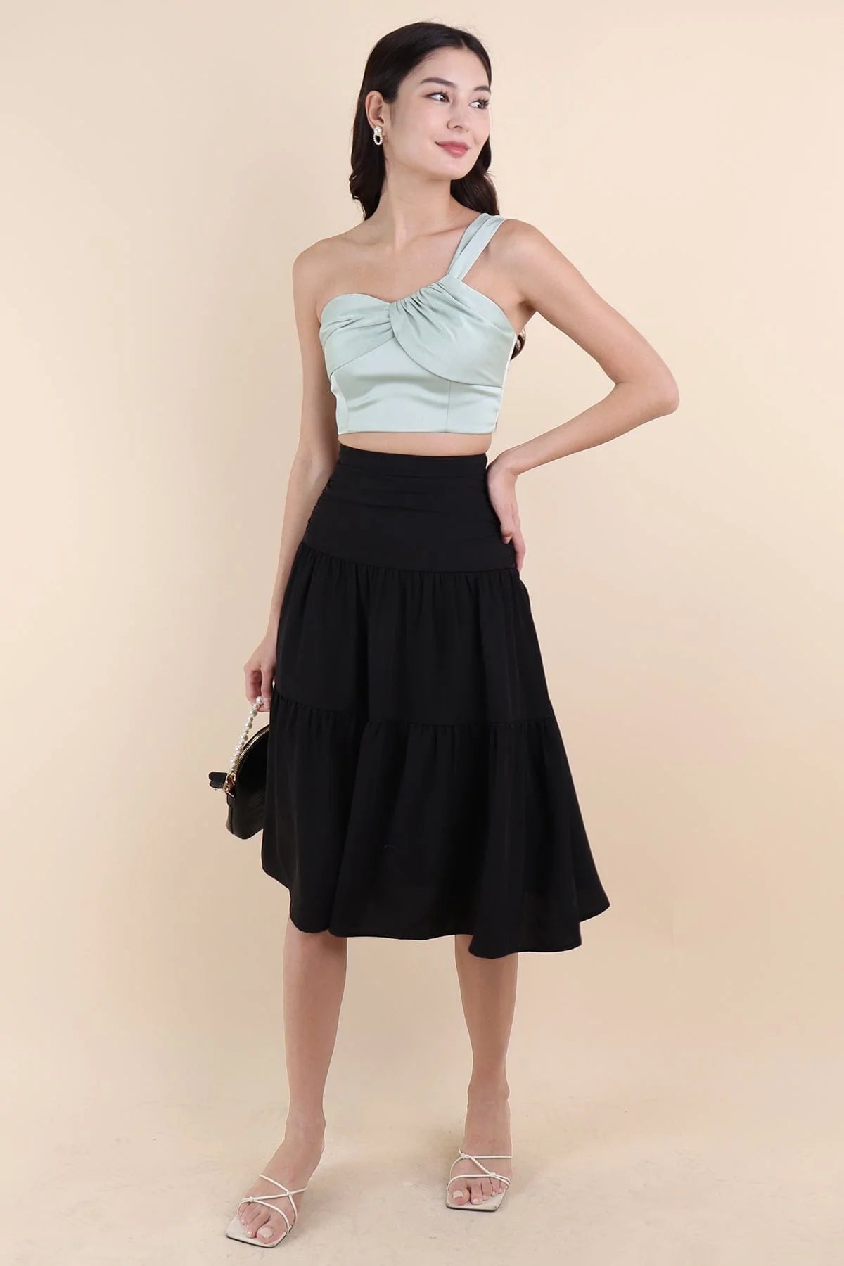 Black midi skirt clearance 2019