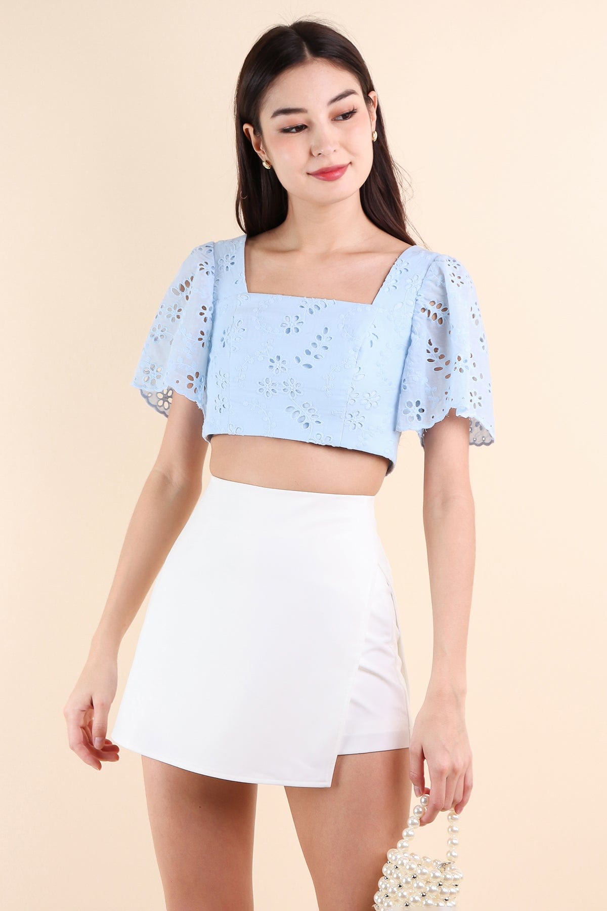 a*y様 SOORPLOOM Eyelet Tee milk 4y ELYSSA EYELET TOP IN SKY | NEONMELLO