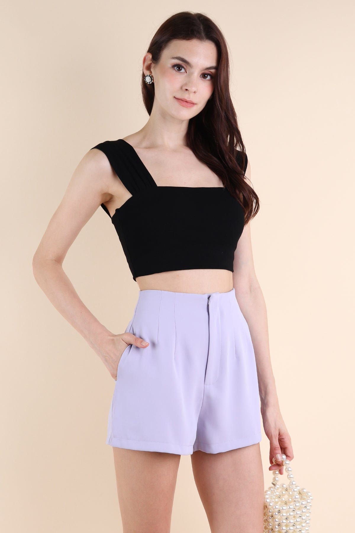 FREDA SEAMLESS BASIC SHORTS IN LILAC | NEONMELLO