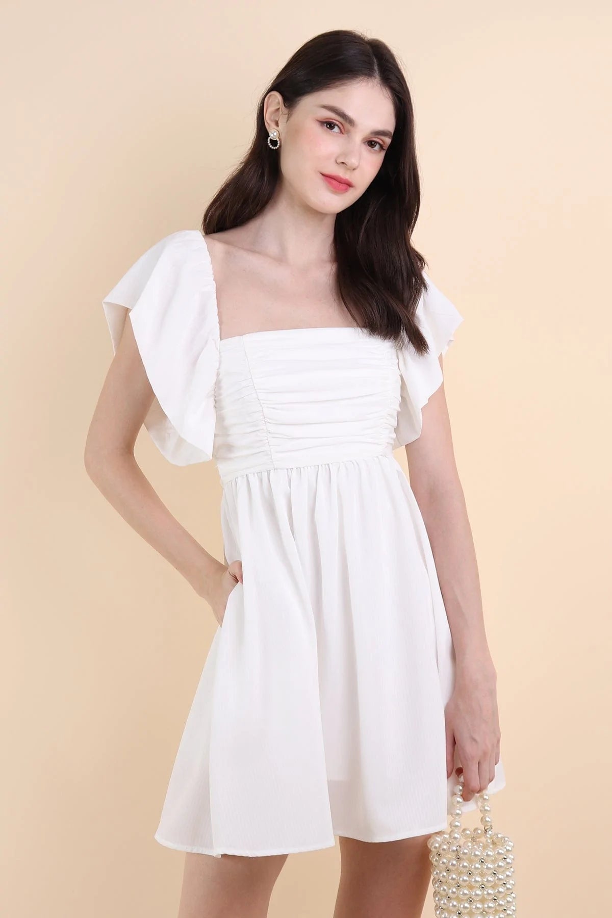All white romper dress sales
