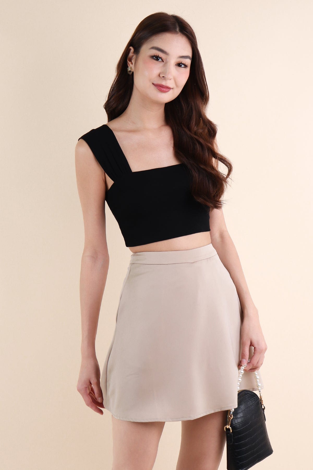 Satin Skater Skirt Zara Simple Skater Skort Striking Purple M (10