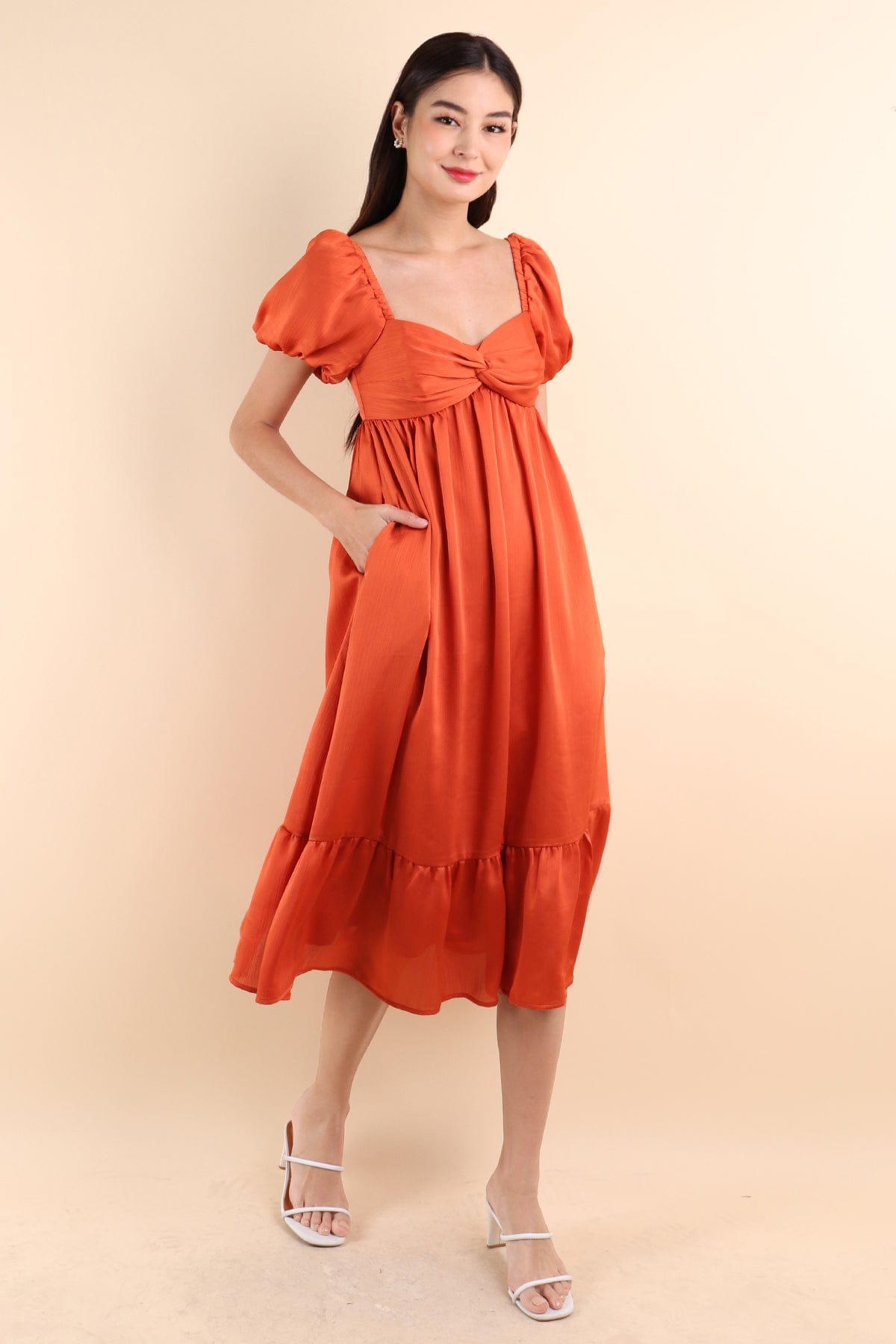 strapless open back dress Ruffled Long A-Line Prom Dress with Cut Out Yellow / 4