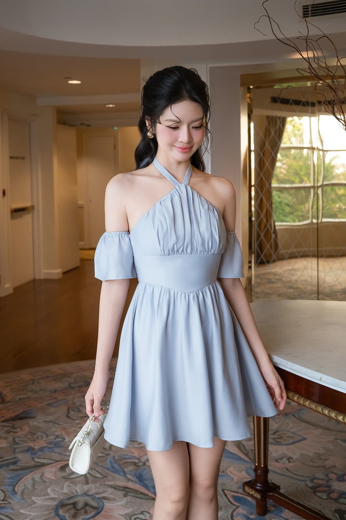 brown dresses for prom Light Appliques Tulle Dress Shops New York Smoky Blue Sizes HS25MUSES Size:Medium 15-15.5 ( 36/37)