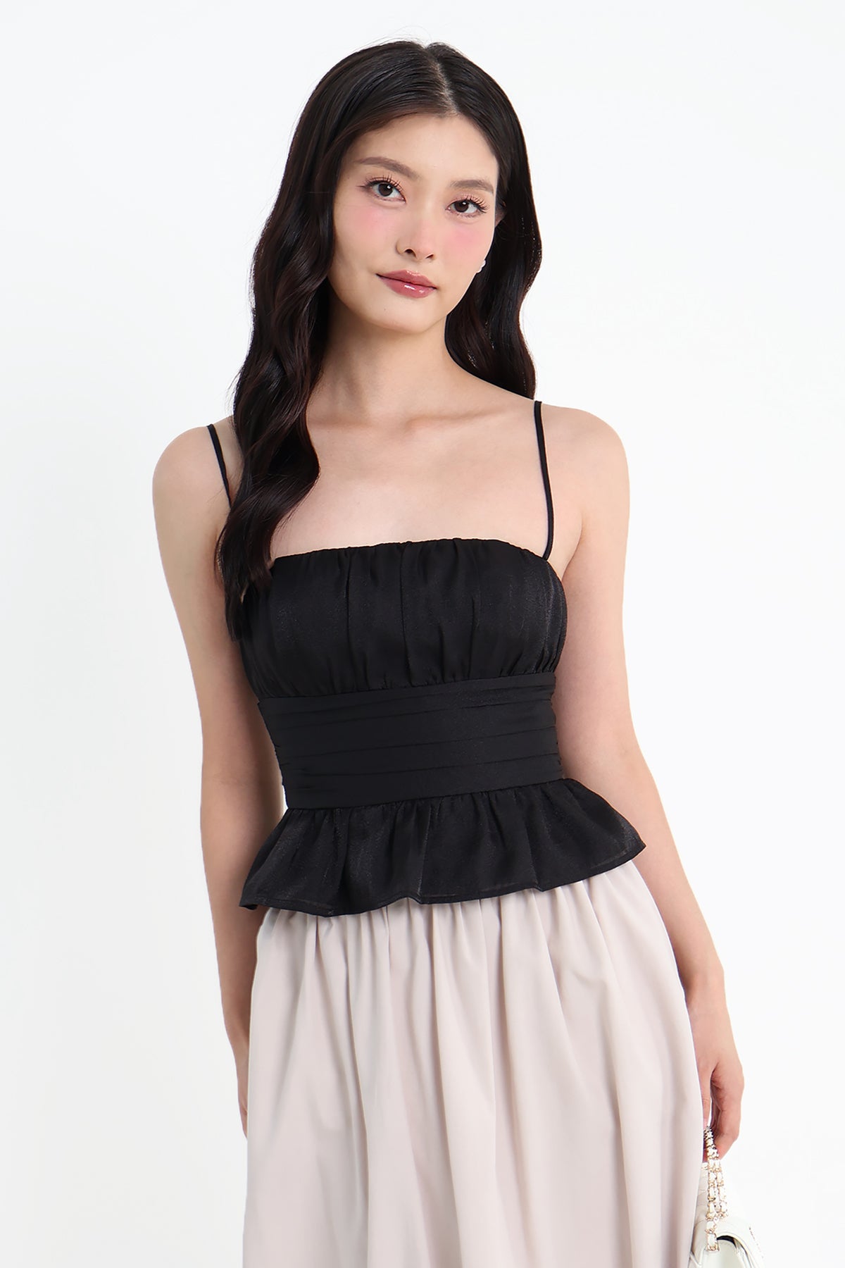 トップス Mamilyn MIRAI PADDED RUCHED TOP IN BLACK | NEONMELLO