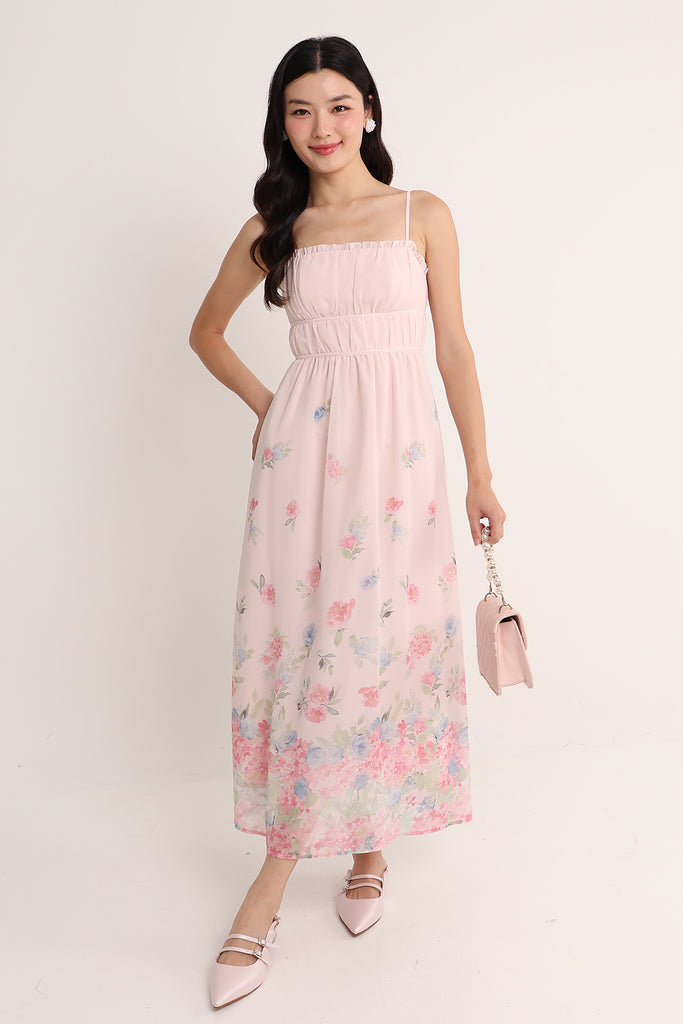 marisol maxi dress MARISOL FLORAL MAXI IN PINK