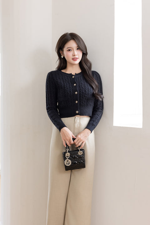 PRELAUNCH) HAYWORTH KNIT CARDIGAN IN BLACK | NEONMELLO