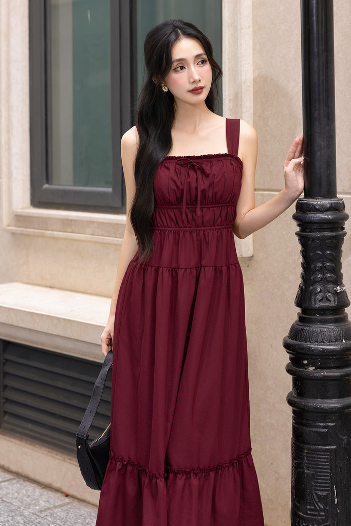 red frilly dress Sweet Sorbet Step into prom night with the Brittany gown in red Amarina Dress with Frills -