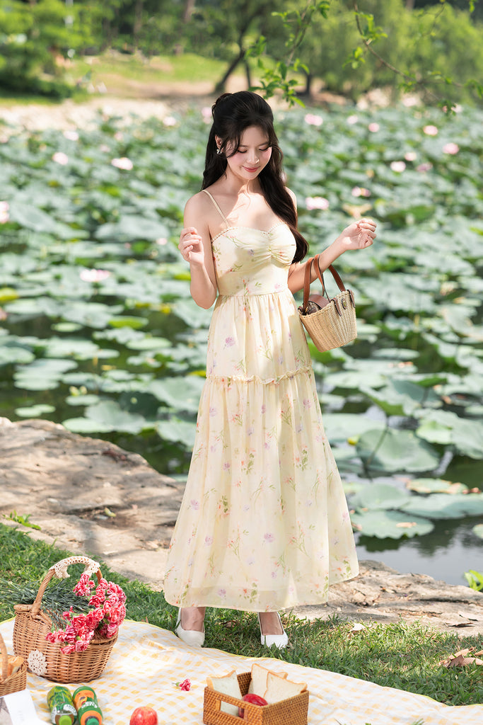 juliana floral maxi dress JULIANA FLORAL MAXI IN MARIGOLD