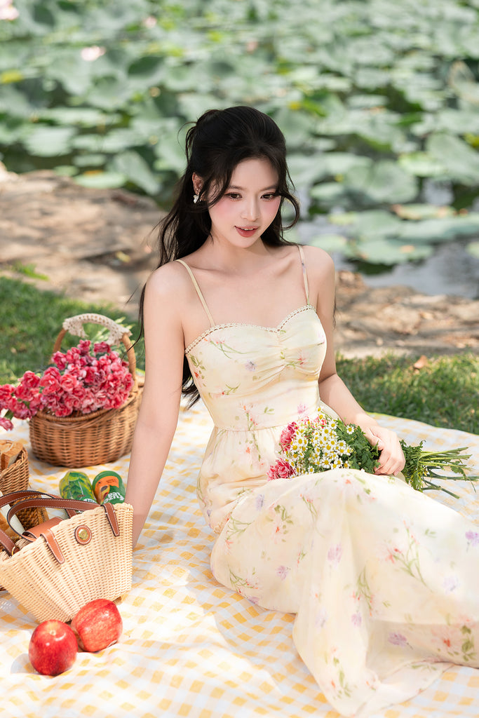 juliana floral maxi dress JULIANA FLORAL MAXI IN MARIGOLD