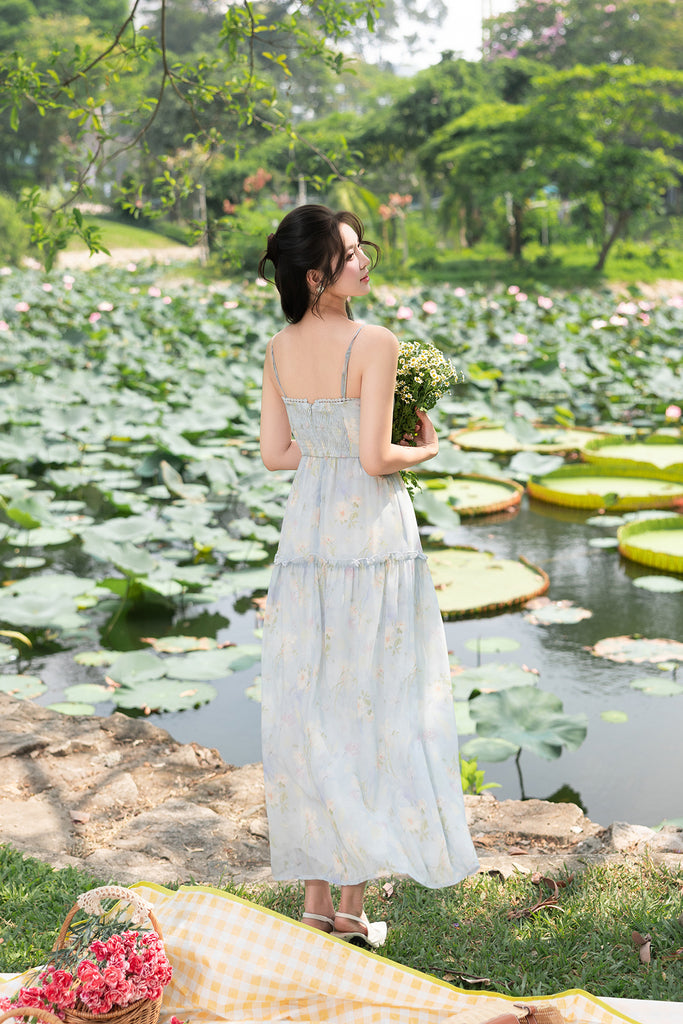 juliana floral maxi dress JULIANA FLORAL MAXI IN BLUE