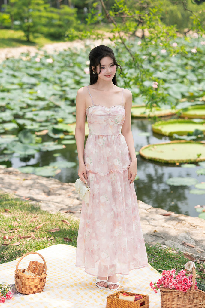 juliana floral maxi dress JULIANA FLORAL MAXI IN PINK