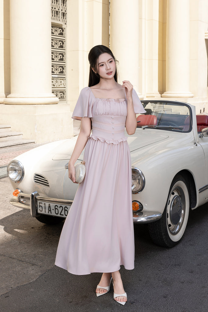 GEORGINA RUSTIC MAXI DRESS IN PINK | NEONMELLO GEORGINA RUSTIC MAXI DRESS IN PINK | NEONMELLO
