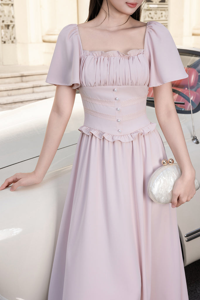 GEORGINA RUSTIC MAXI DRESS IN PINK | NEONMELLO GEORGINA RUSTIC MAXI DRESS IN PINK | NEONMELLO