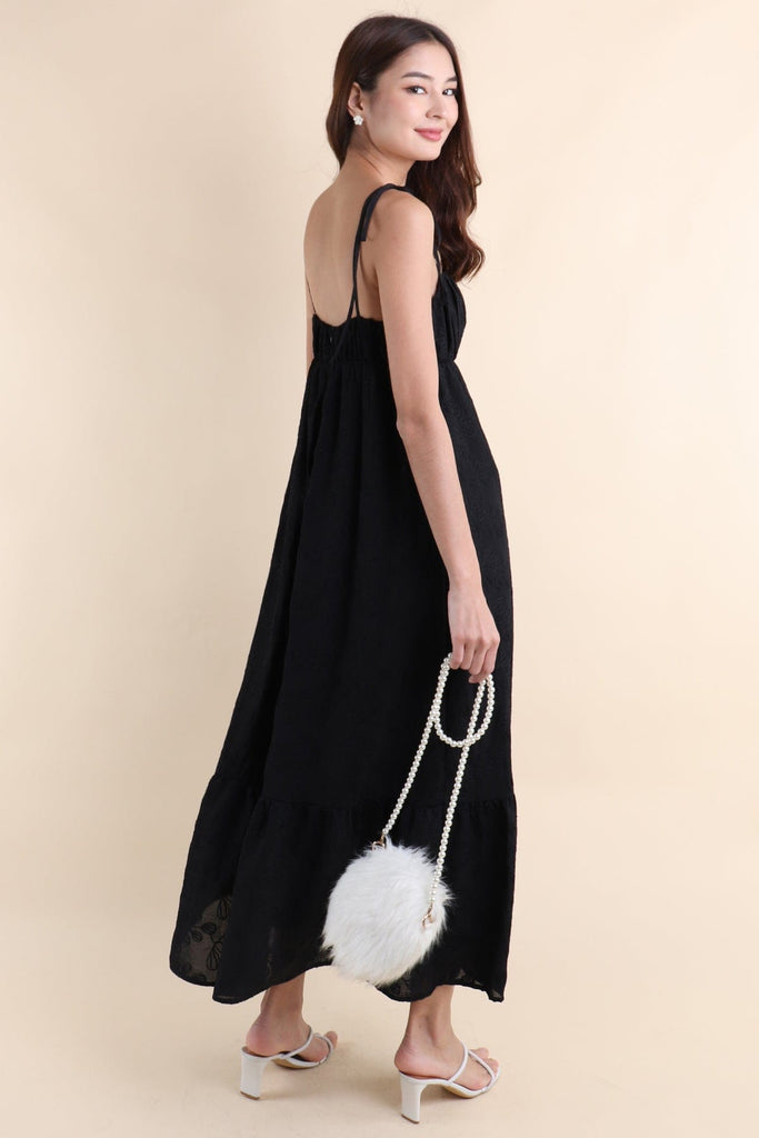 AMOUR TEXTURED MAXI DRESS IN BLACK | NEONMELLO AMOUR TEXTURED MAXI DRESS IN BLACK | NEONMELLO