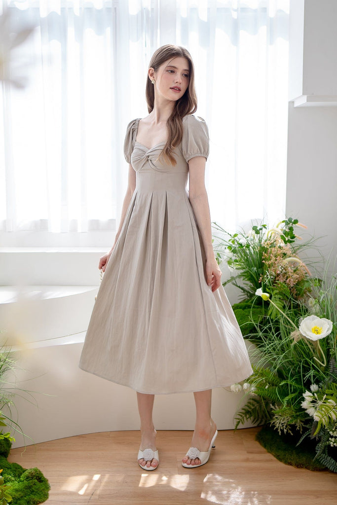 celestia maxi dress Champagne Ruched Halter Maxi Dress - Celestia