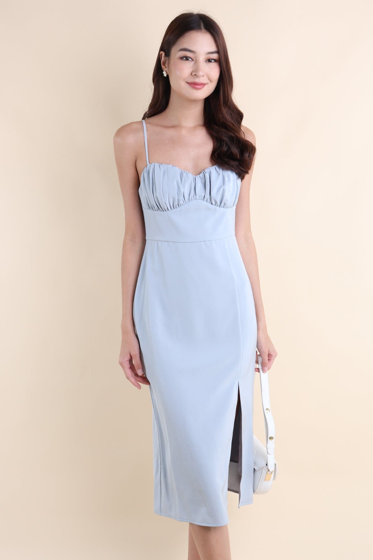 CHEYENNE FITTED MIDI DRESS IN BLUE | NEONMELLO CHEYENNE FITTED MIDI DRESS IN BLUE | NEONMELLO