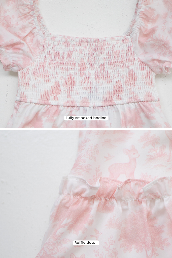 Mini dress made of fawn chenille