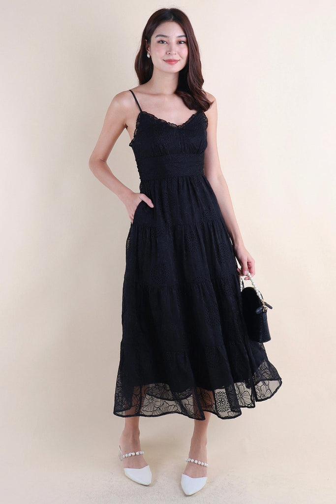 embossed maxi dress Ruffle V-Neck Faux Wrap Embossed Maxi Dress in Coral for Weekend Getaways & Resort Dinners orange M