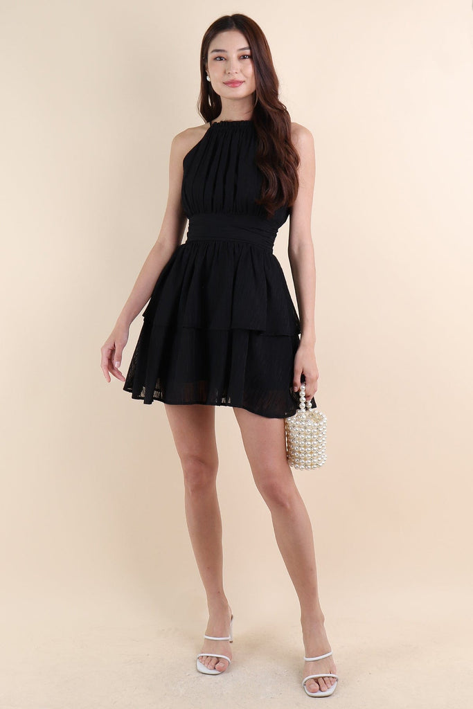 Gracelyn GRACELYN V2 CREPE DRESS IN BLACK | NEONMELLO