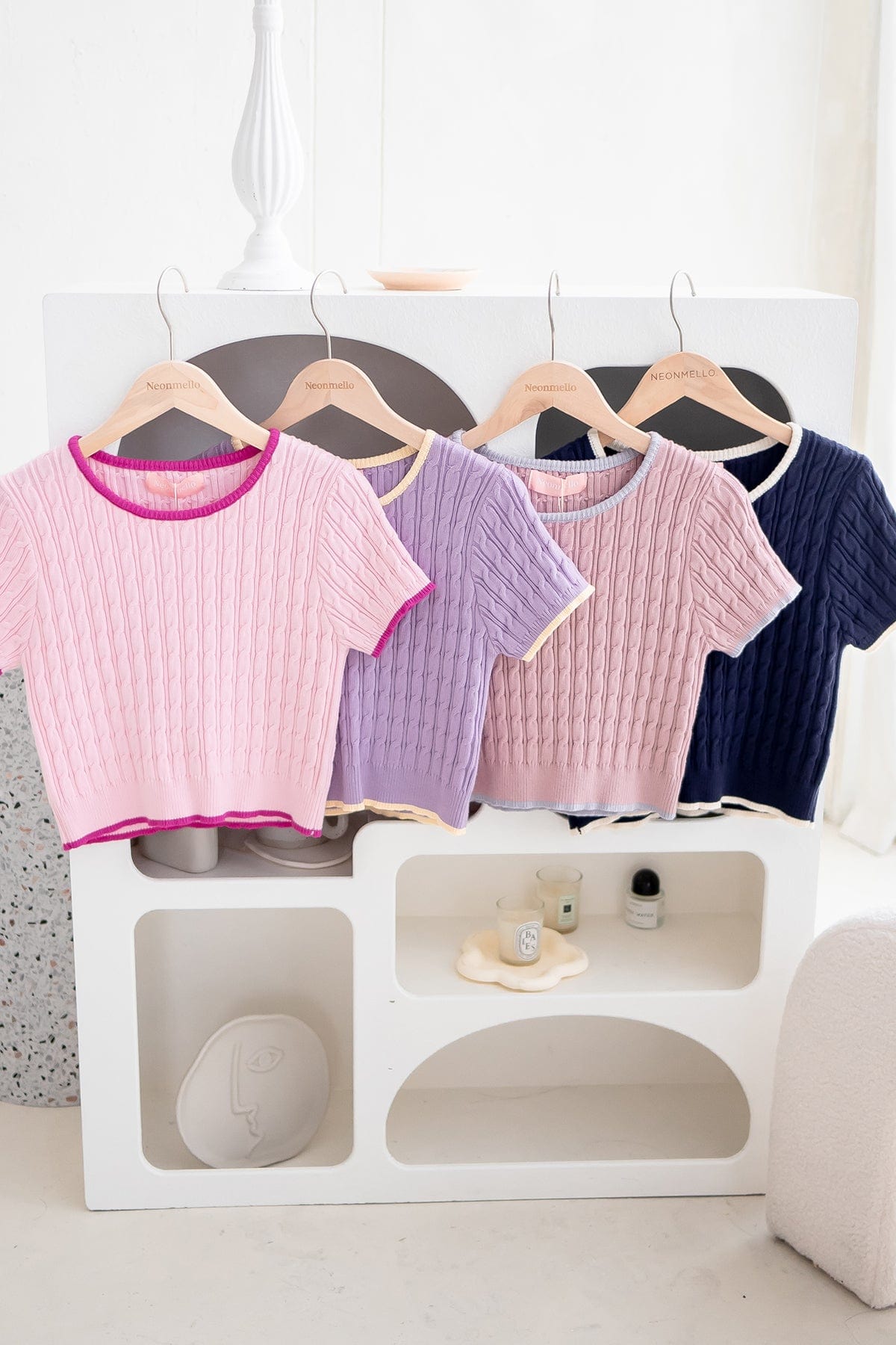 HERALD SLEEVED KNIT TOP IN LAVENDER | NEONMELLO