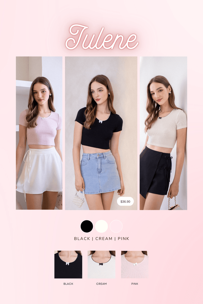 JULENE RIBBON SLEEVED TOP IN BLACK | NEONMELLO JULENE RIBBON SLEEVED TOP IN BLACK | NEONMELLO