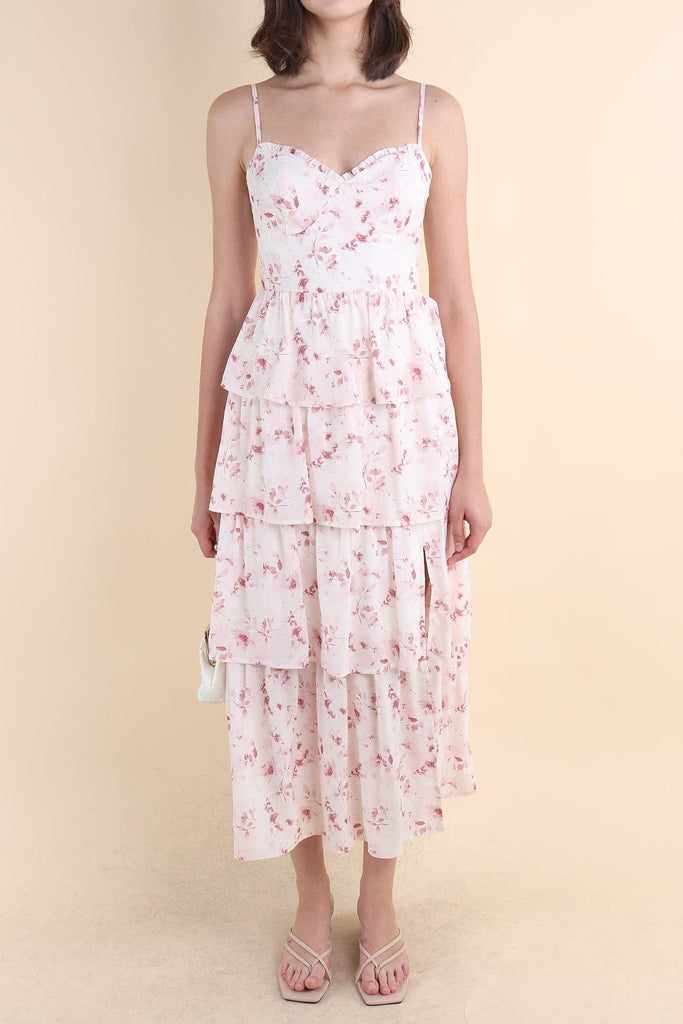 KALLIE FLORAL TIER MAXI IN PINK | NEONMELLO KALLIE FLORAL TIER MAXI IN PINK | NEONMELLO