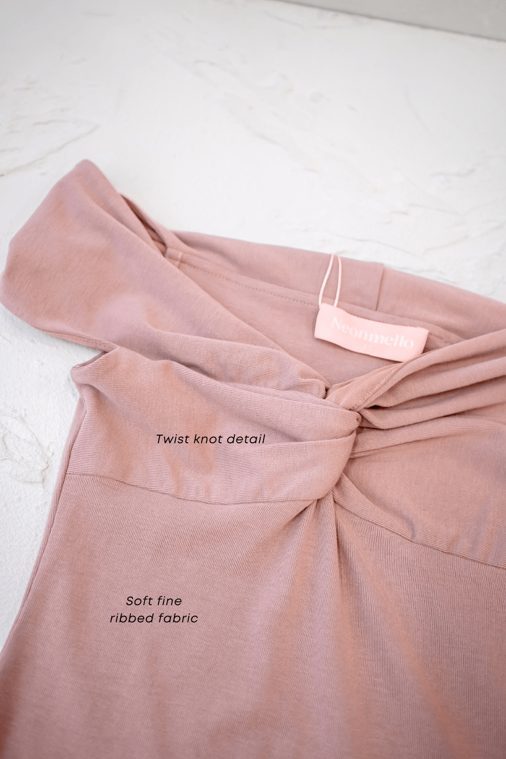 KERRA TWIST KNOT TOP IN MAUVE PINK | NEONMELLO