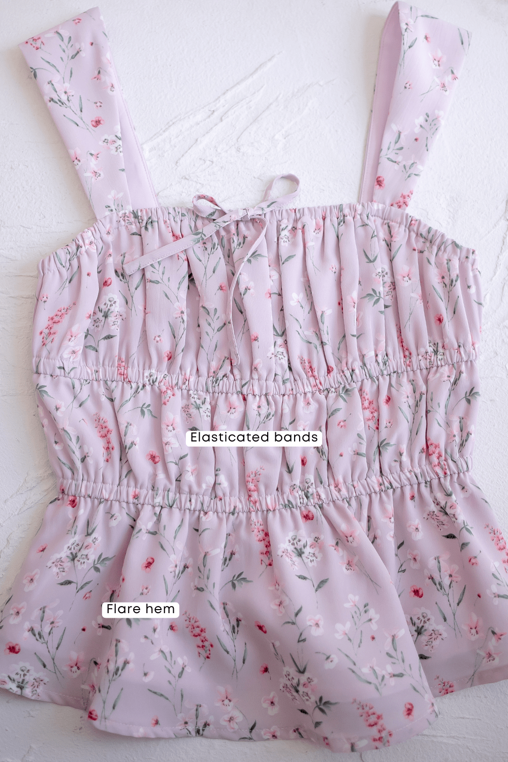 MAISE V2 FLORAL RIBBON TIER TOP IN MINT | NEONMELLO