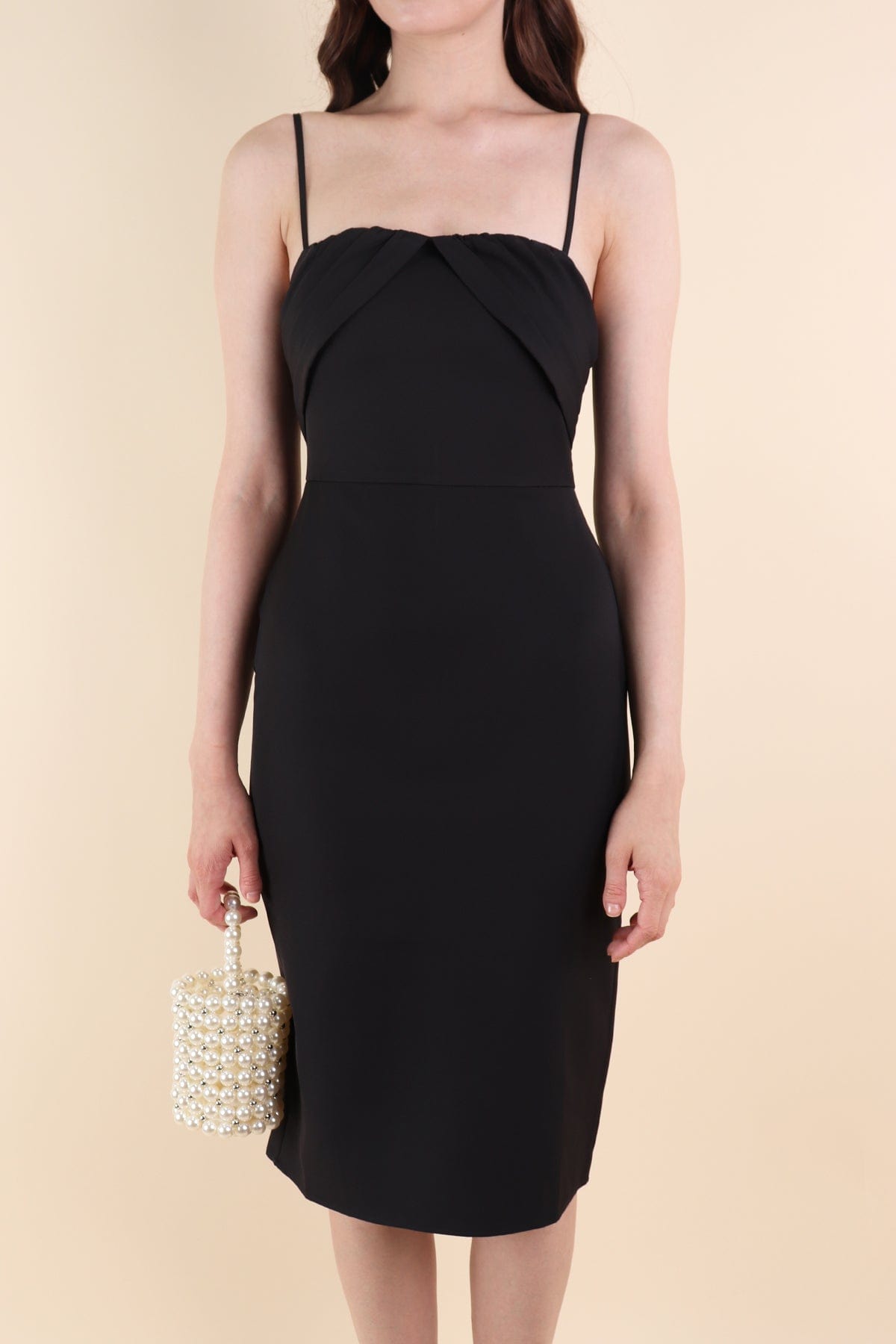MEGHAN FITTED WORK DRESS IN BLACK