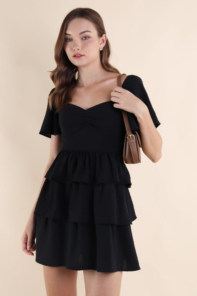MIKI SWISS DOT DRESS IN BLACK | NEONMELLO MIKI SWISS DOT DRESS IN BLACK | NEONMELLO