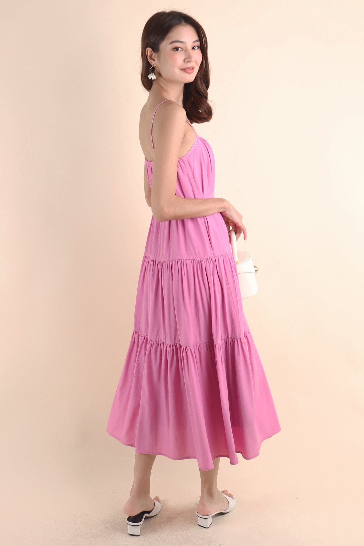 pink milano dress Milano Striped Midi Shirt Dress Pink