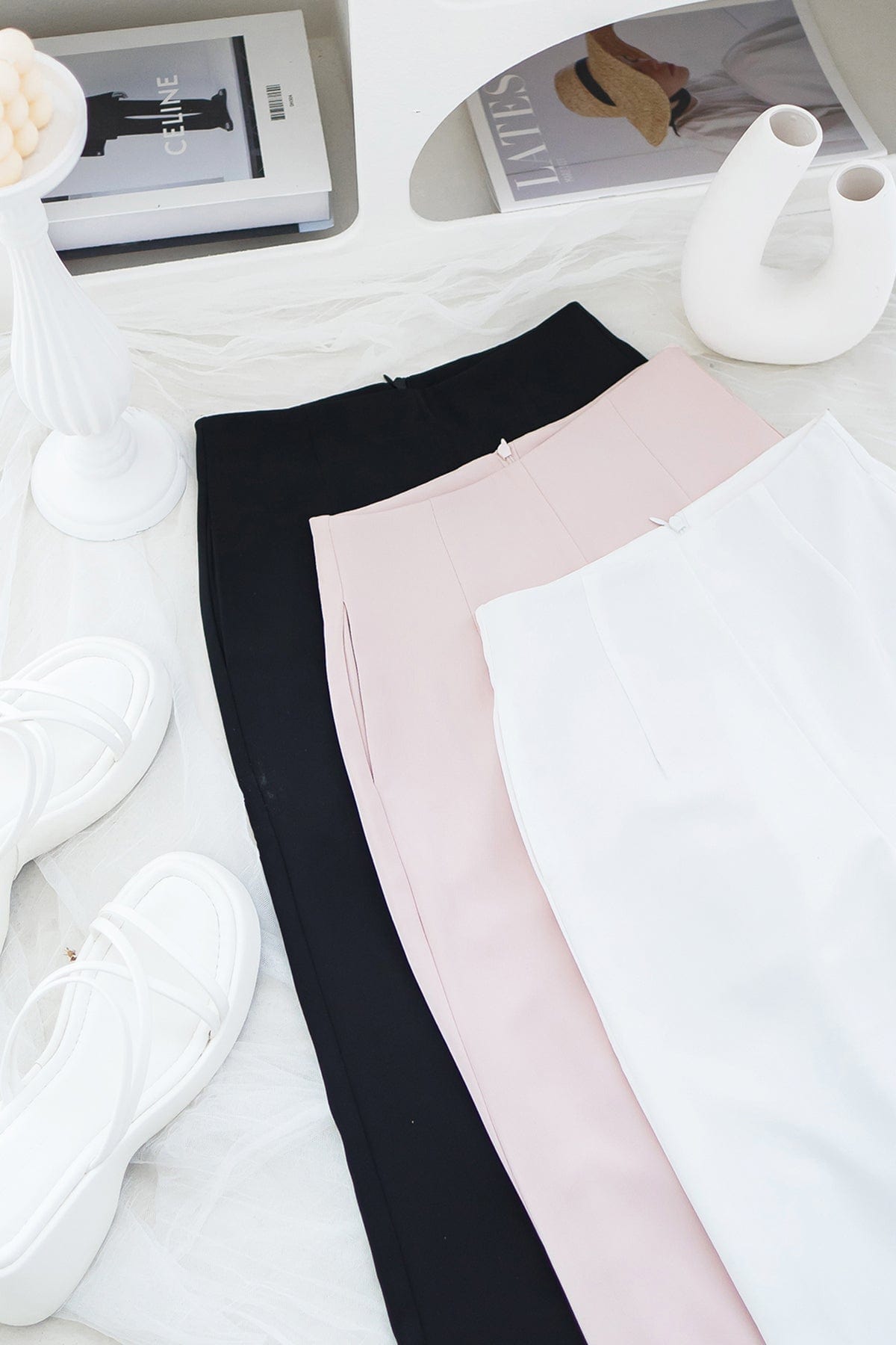 MIRELLE SEAMLESS TROUSERS IN WHITE | NEONMELLO MIRELLE SEAMLESS TROUSERS IN WHITE | NEONMELLO