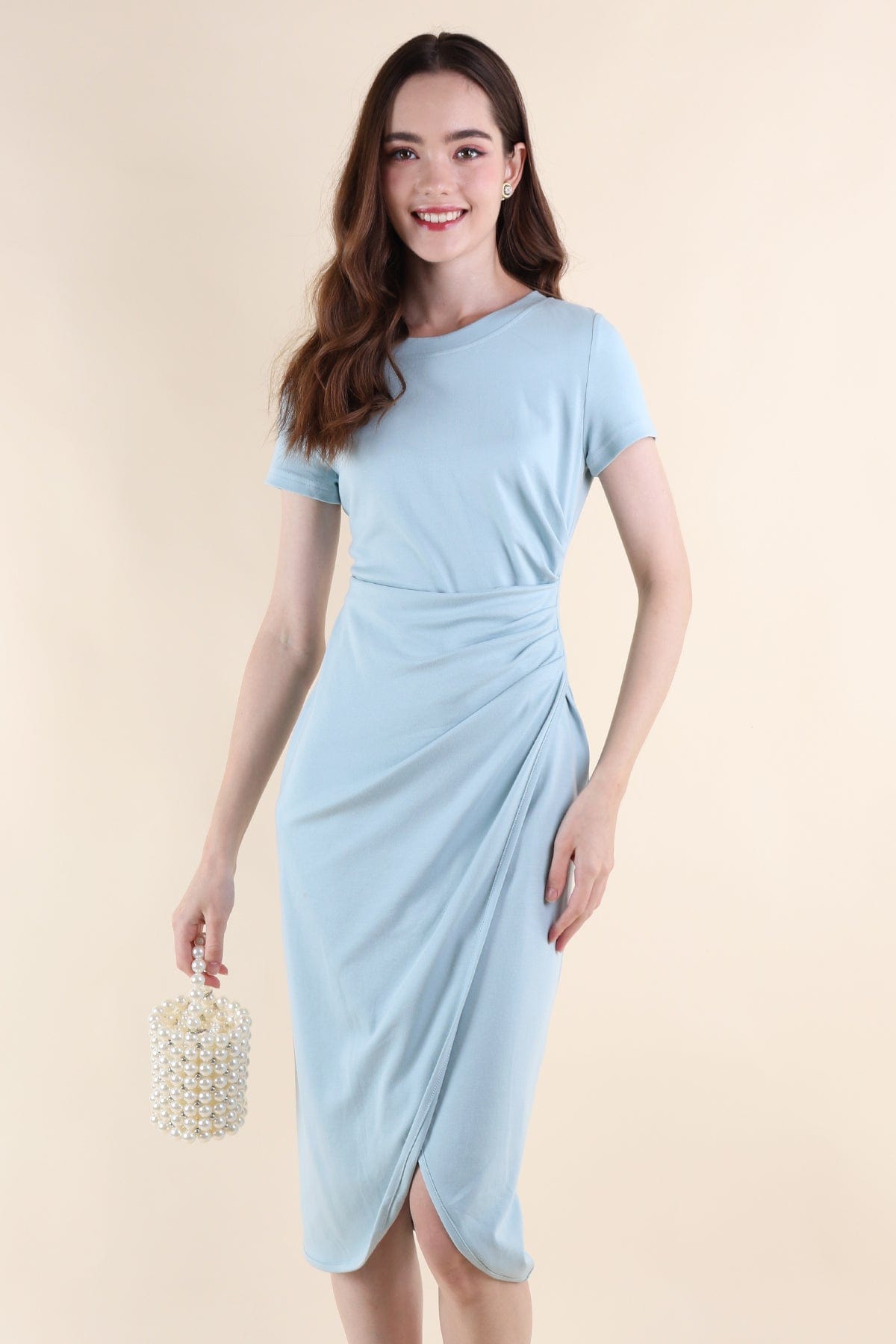 ORION CASUAL SLEEVE DRESS IN BLUE NEONMELLO - Main Image
